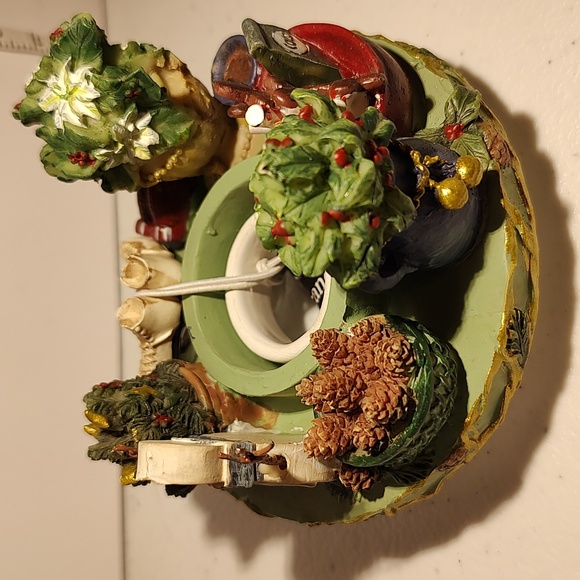 Candle Capper Poinsettia Stay On Topper Ice Skates Snowman Christmas Greenery - Picture 4 of 4